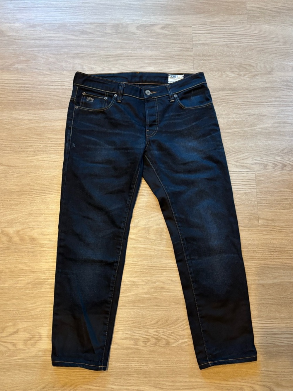 VTG G-STAR RAW Men’s Size 32 x 30 (Fits 34 x 26)3301 Low Tapered Jeans Dark Wash